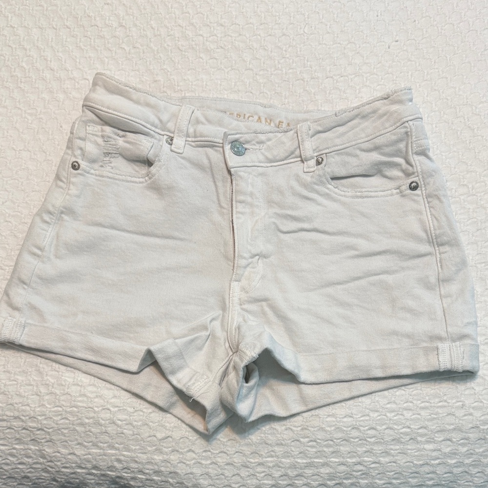 American Eagle Outfitters Cream Jean Shorts